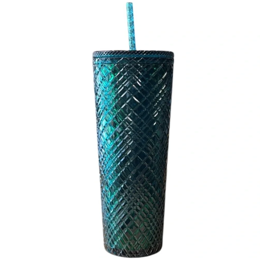 2021 Starbucks Holiday Emerald Green Jeweled Venti 24oz Tumbler Cup New
